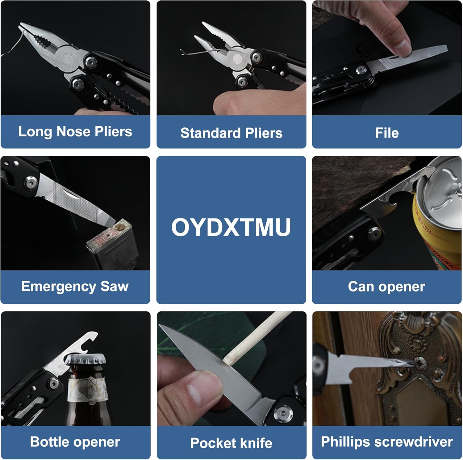 Outdoor 25-In-1 Mini Multitool plier,Portable EDC Gear with Safety Locking,Nylon Sheath,All-in-One Utility for Camping Hiking Survival,Birthday/Christmas Gifts for Dad Husband Boyfriend